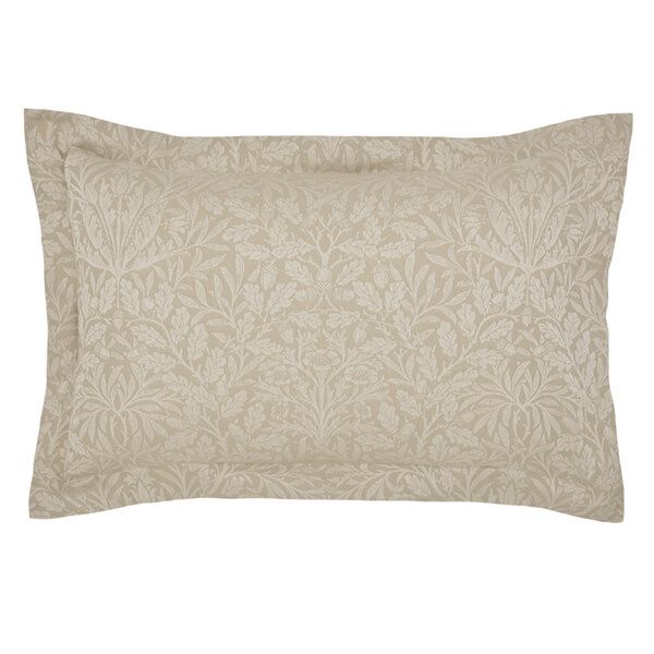 Morris & Co Pure Acorn Jacquard Oxford Pillowcase Linen
