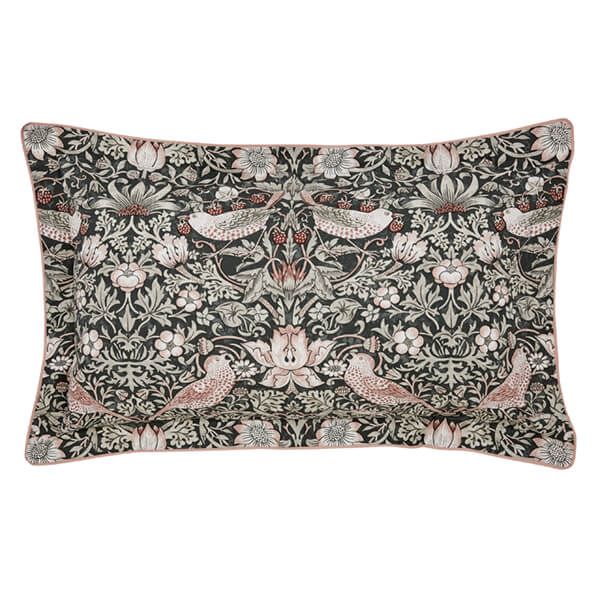Morris & Co Strawberry Thief Oxford Pillowcase Charcoal
