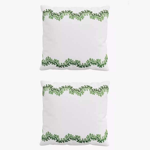 Sanderson Sycamore & Oak Pillow Case Pairs Square Botanical Green