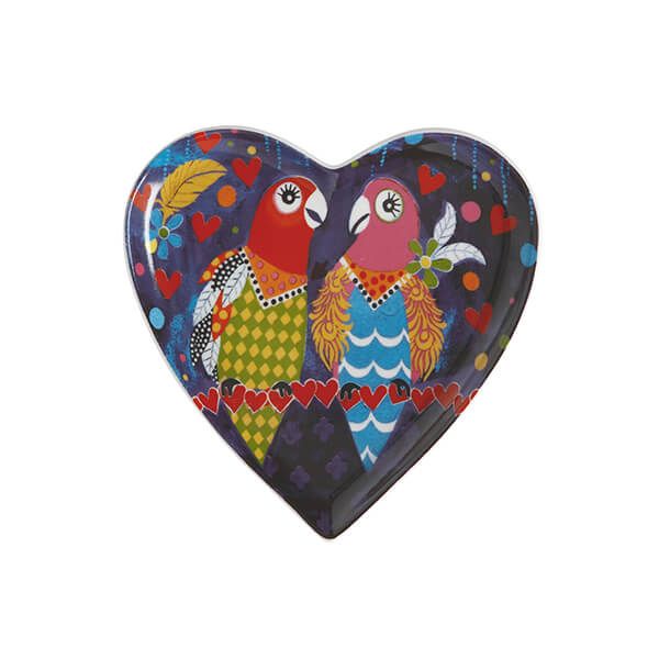 Maxwell & Williams Love Hearts Love Birds 15.5cm Ceramic Plate Gift Boxed