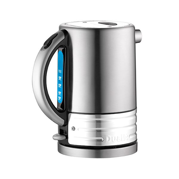 Dualit Architect Brushed Stainless Steel and White Kettle