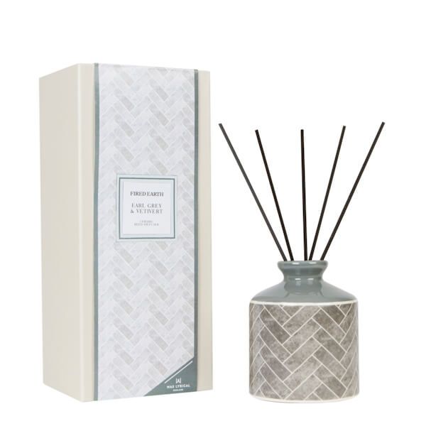 Fired Earth by Wax Lyrical Reed Diffuser Large Ceramic Earl Grey & Vetivert