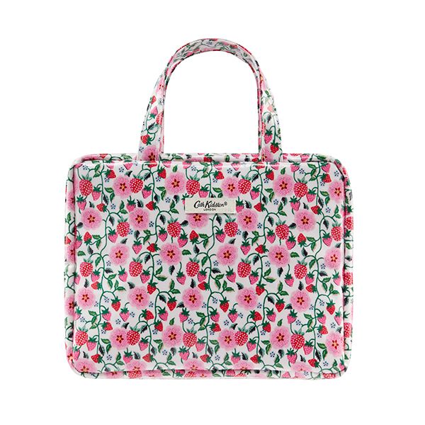 Cath Kidston Strawberry Two Part Wash Bag with Handles