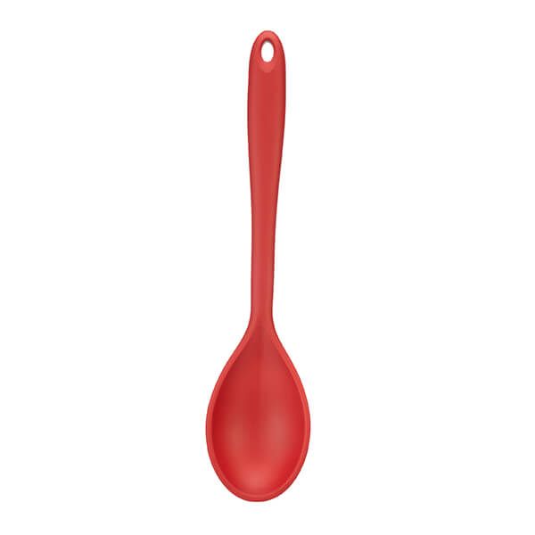 Fusion Twist Silicone Solid Spoon Red