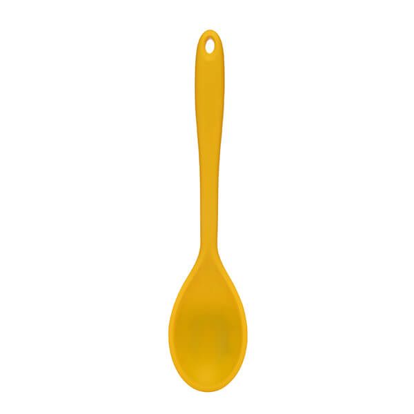 Fusion Twist Silicone Solid Spoon Yellow