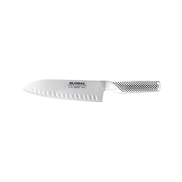 Global G-80 18cm Fluted Blade Santoku Knife
