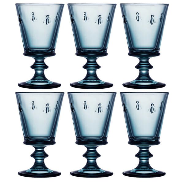 La Rochere Bee Blue Wine Glass 240ml Set Of 6
