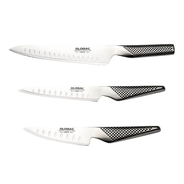 Global Exclusive 3 Piece Fluted Knife Essentials Set
