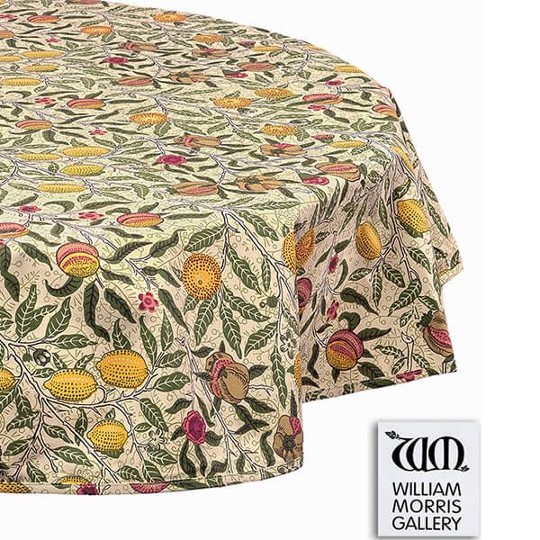 William Morris Fruit 132cm Circular Cotton Tablecloth