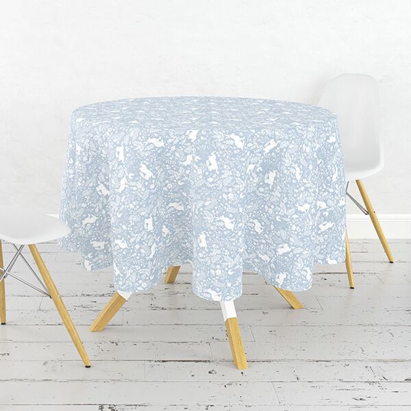 William Morris Forest Life Blue 132cm Round Cotton Tablecloth
