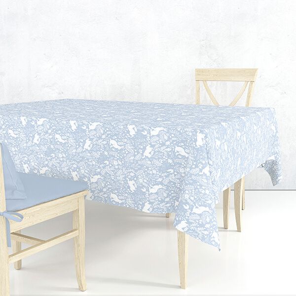 William Morris Forest Life Blue 132X132cm Acrylic Tablecloth