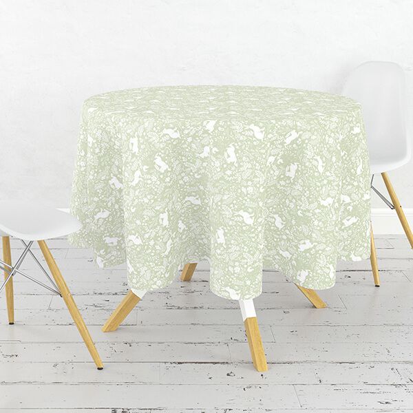 William Morris Forest Life Green 132cm Round Cotton Tablecloth