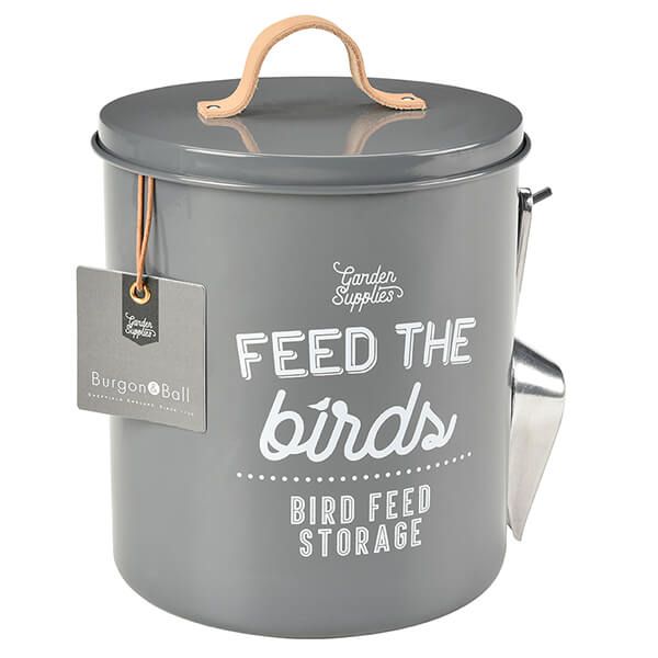 Burgon & Ball 'Feed the Birds' Bird Food Tin - Charcoal