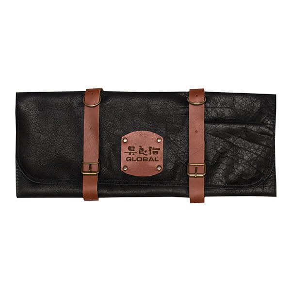 Global GL-45475 Deluxe Leather Case for 5 Knives