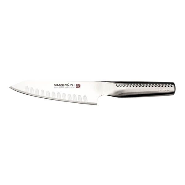Global NI GN-001 16cm Fluted Blade Oriental Cook's Knife