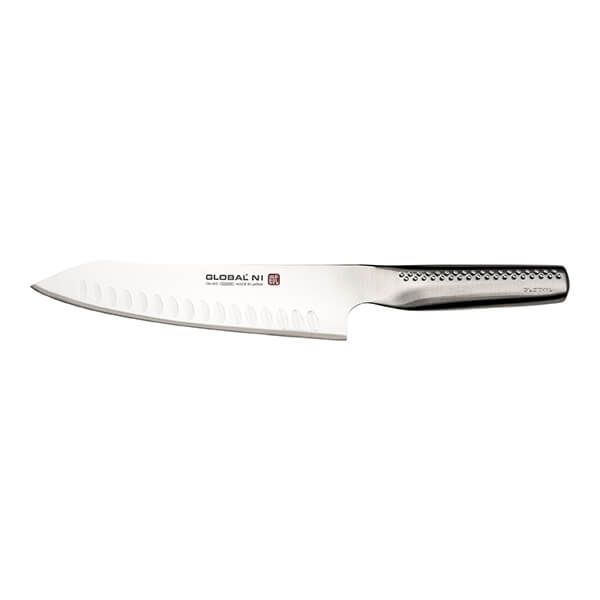 Global NI GN-002 20cm Fluted Blade Oriental Cook's Knife