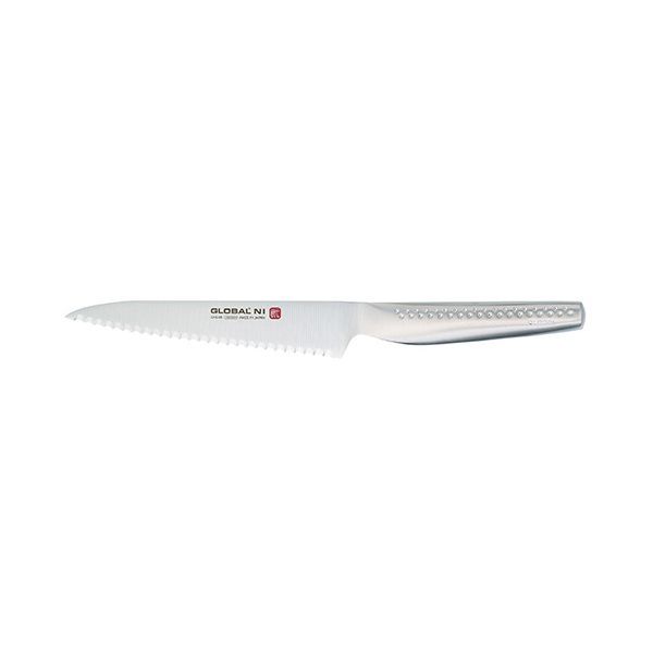 Global NI 12cm Flexible Serrated Utility Knife