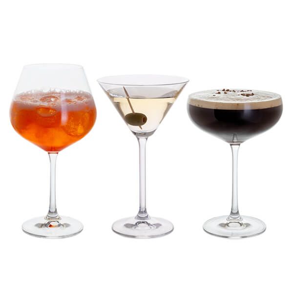 Dartington Party Pack Set Of 3 Cocktail Hour Glasses