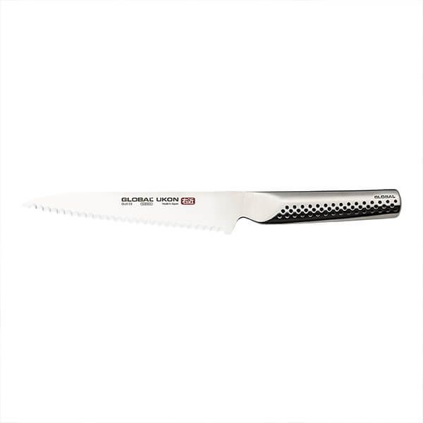 Global Ukon GUS-22 15cm Scalloped Utility Knife