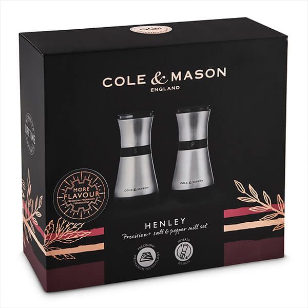 Cole & Mason Precision+ Henley 135mm Stainless Steel Salt & Pepper Mill Gift Set