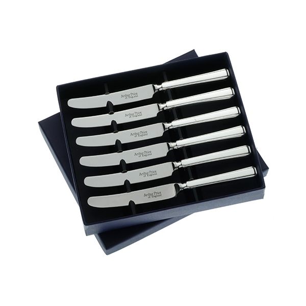 Arthur Price of England Sovereign Silver Set Of Six Tea Knives Harley
