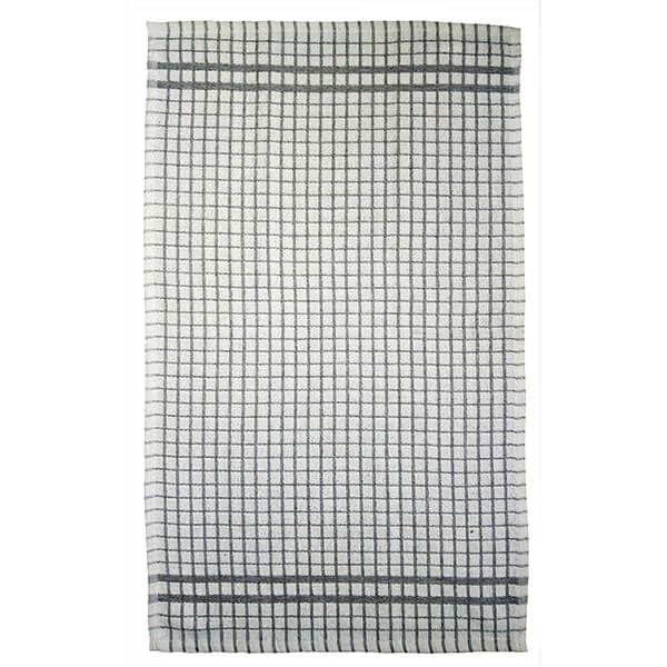 Le Chateau Small Check 41 x 66cm Tea Towel Grey & White