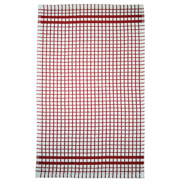 Le Chateau Small Check 41 x 66cm Tea Towel Red & White