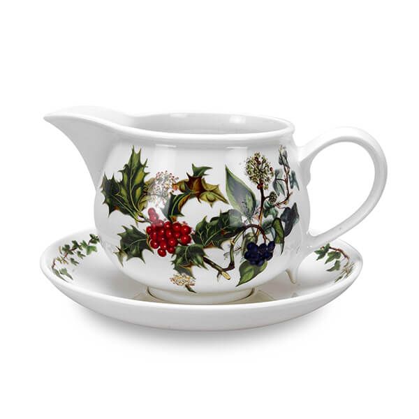 Portmeirion The Holly & The Ivy Gravy Boat & Stand