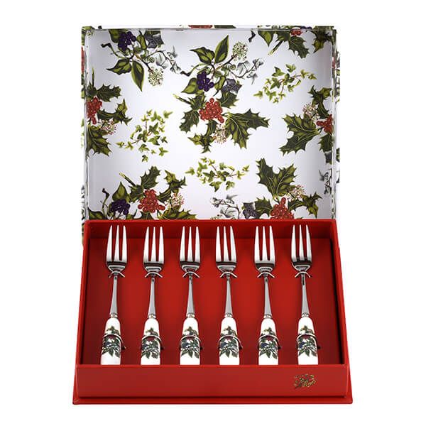 Portmeirion The Holly & The Ivy Set of 6 Pastry Forks