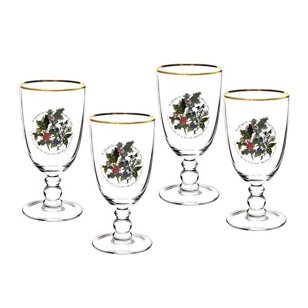 Portmeirion The Holly & The Ivy Set of 4 Goblet