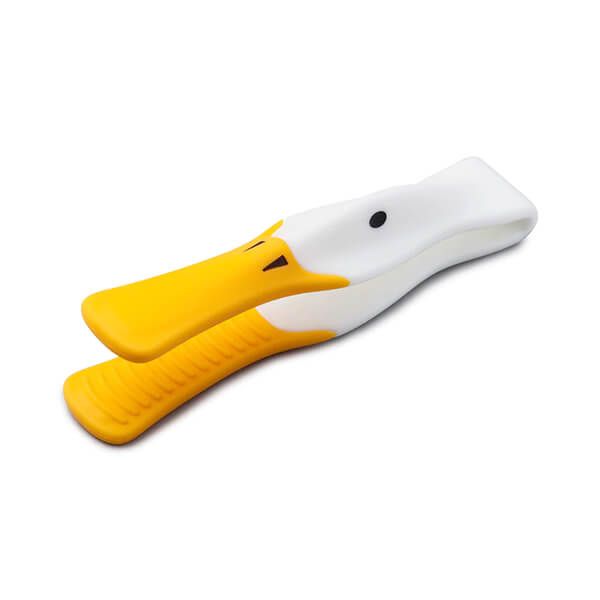 Zeal Silicone Duck Toast Tongs White