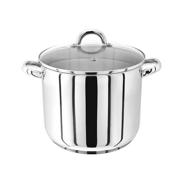 Judge 26cm Stainless Steel Stockpot With Vented Glass Lid, 10 Litre