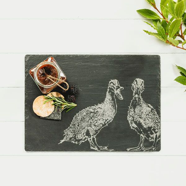 The Just Slate Company Quacking Ducks Slate Cheese Board