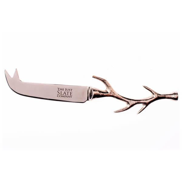 The Just Slate Company Stag Antler Cheese Knife
