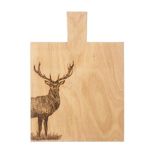 The Just Slate Company Monarch Stag Medium Oak Serving Paddle
