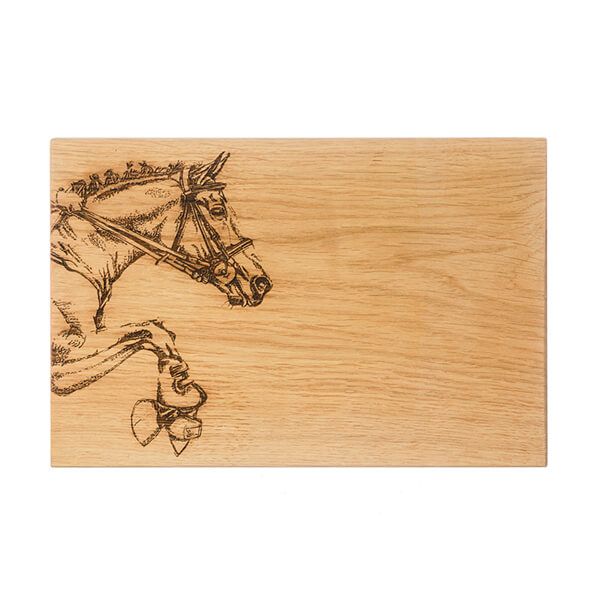 The Just Slate Company Horse 30cm Oak Serving Board