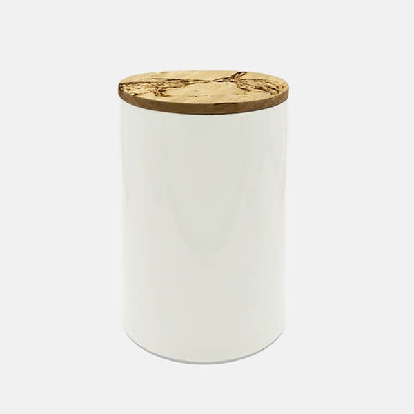 The Just Slate Company Kissing Hares Oak & Ceramic Medium Storage Jar