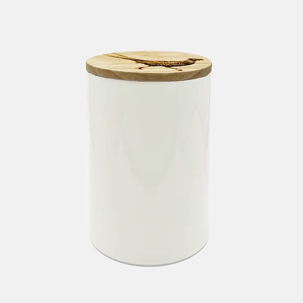 The Just Slate Company Pheasant Oak & Ceramic Medium Storage Jar