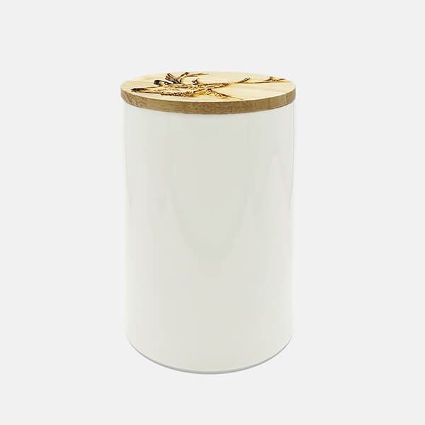 The Just Slate Company Stag Oak & Ceramic Medium Storage Jar