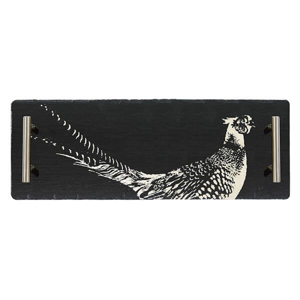 The Just Slate Company Small Pheasant Slate Serving Tray Gift Boxed