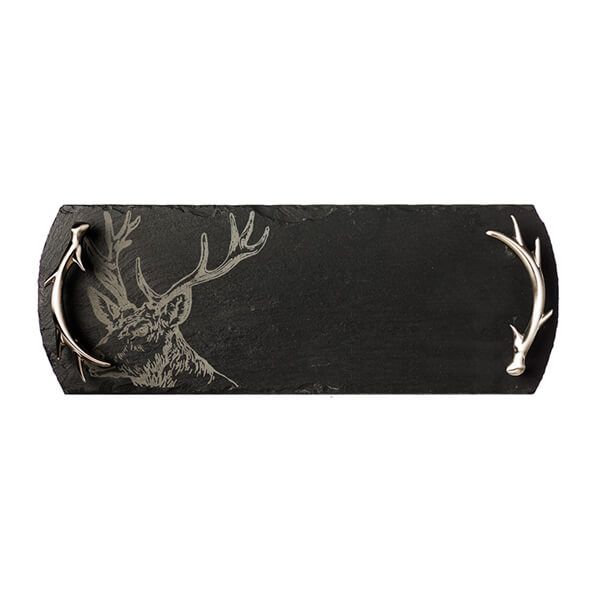 The Just Slate Company Small Stag Slate Serving Tray Gift Boxed