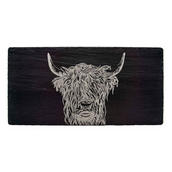 The Just Slate Company Highland Cow Slate Table Runner