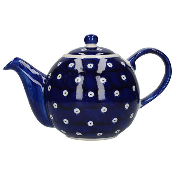 London Pottery Globe 4 Cup Teapot Blue And White Circle
