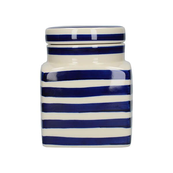 London Pottery Ceramic Canister Blue Bands