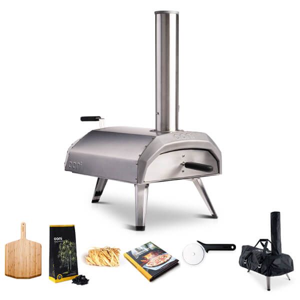 Ooni Karu Wood and Charcoal-Fired Portable Pizza Oven Party/Picnic Bundle