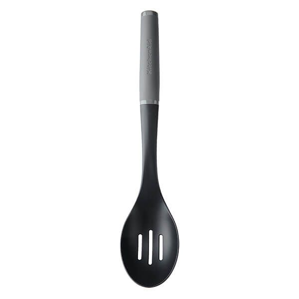 KitchenAid Soft Grip Slotted Spoon Charcoal Grey