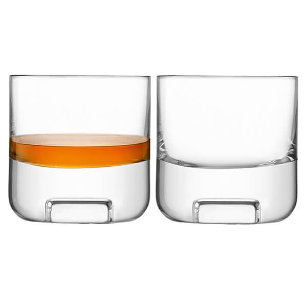 LSA Cask Whisky Tumbler 240ml Clear Set Of Two