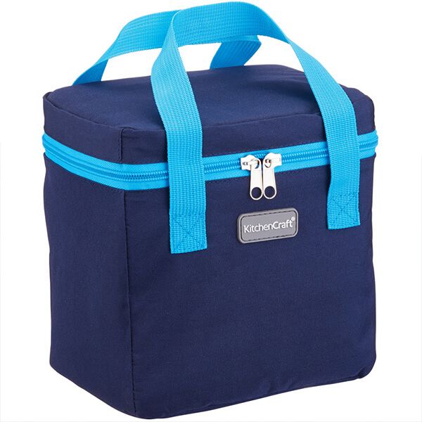 KitchenCraft 5 Litre Lunch Navy and Turquoise Cool Bag