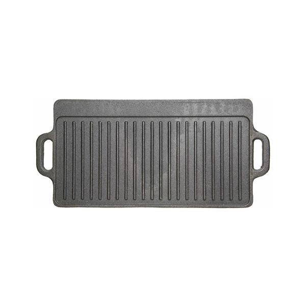 Rectangular Non-Stick Cast Iron Grill Pan Square Coating BBQ Pan 24×23cm with Handle Estink Cast Iron Frying Pan 