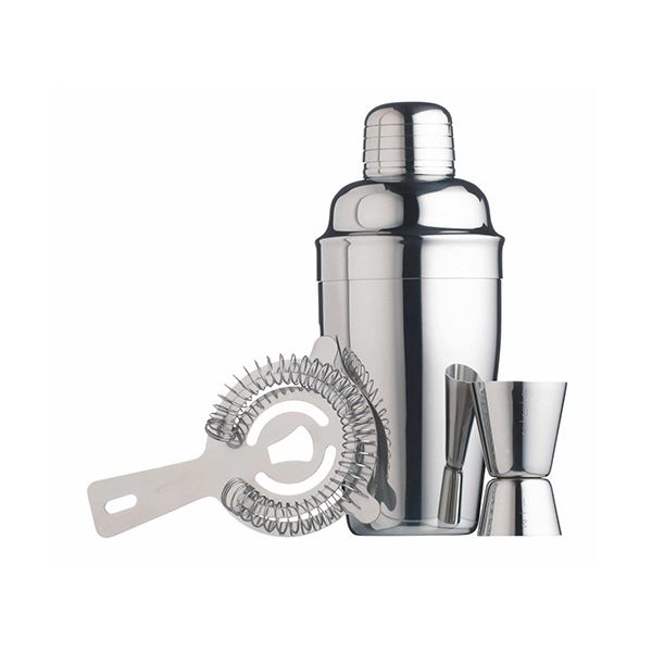 BarCraft 3 Piece Stainless Steel Cocktail Set